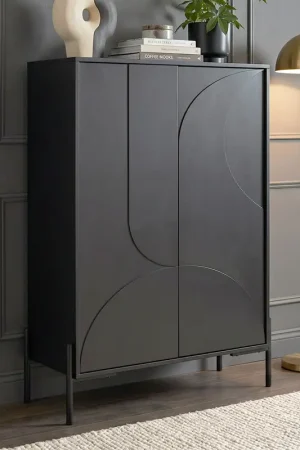 Buffet 2 portes 'Atlanta' noir Retour Gratuit